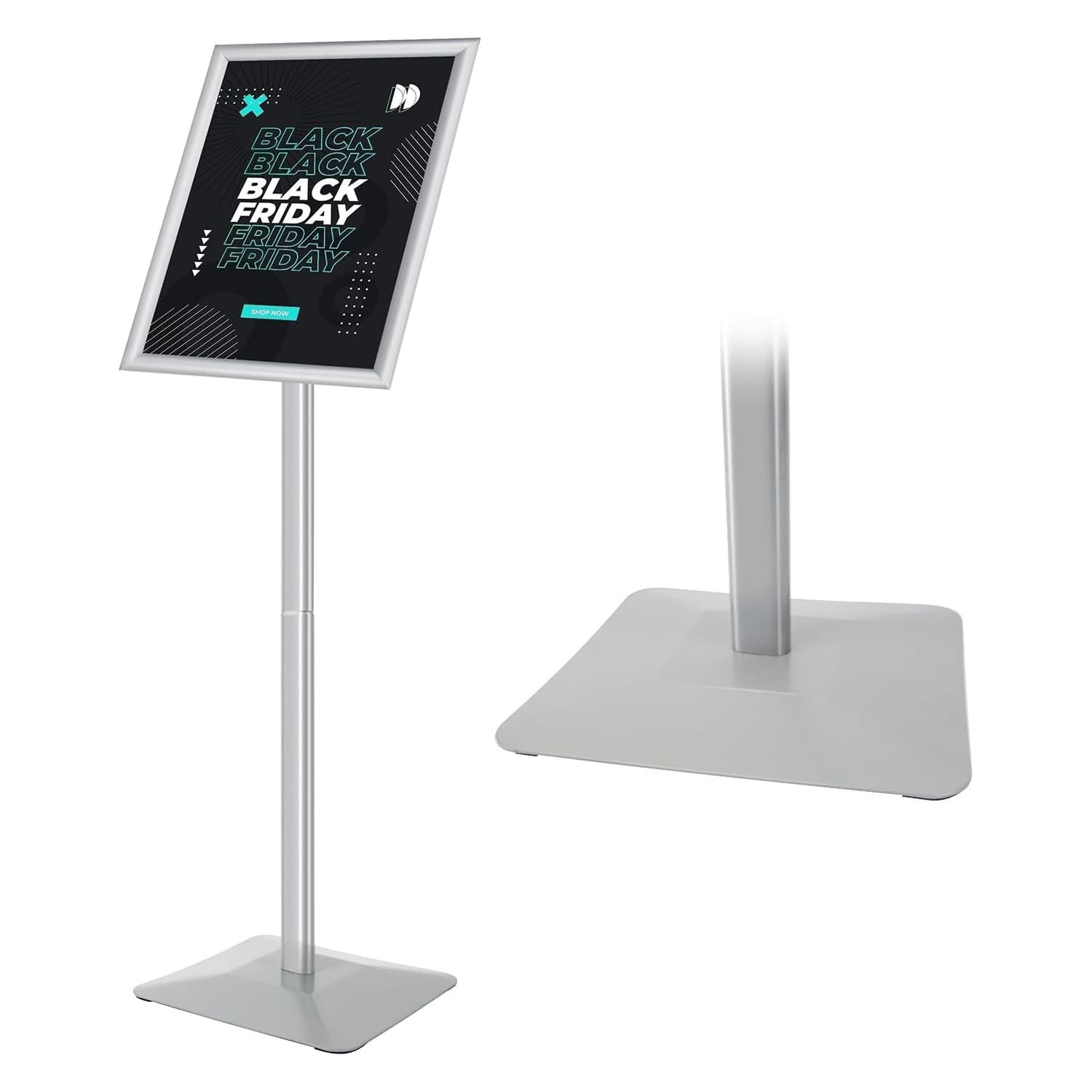 Sign Stand for Display, 11lbs Integrated Rod Heavy Duty Pedestal Floor Signag...