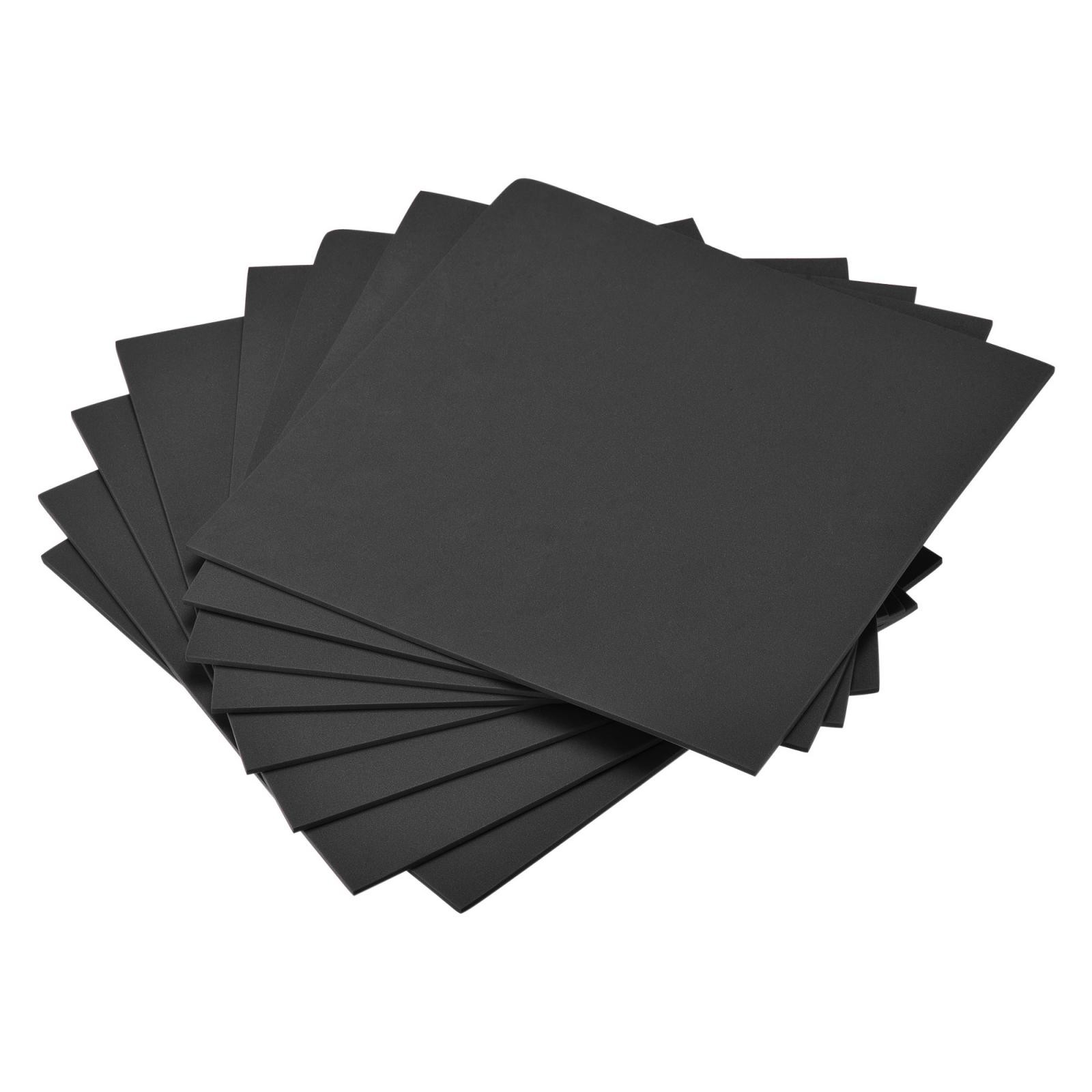 Black EVA Foam Sheets 10 x 10 Inch 3mm Thickness for Crafts DIY Projects, 8 Pcs
