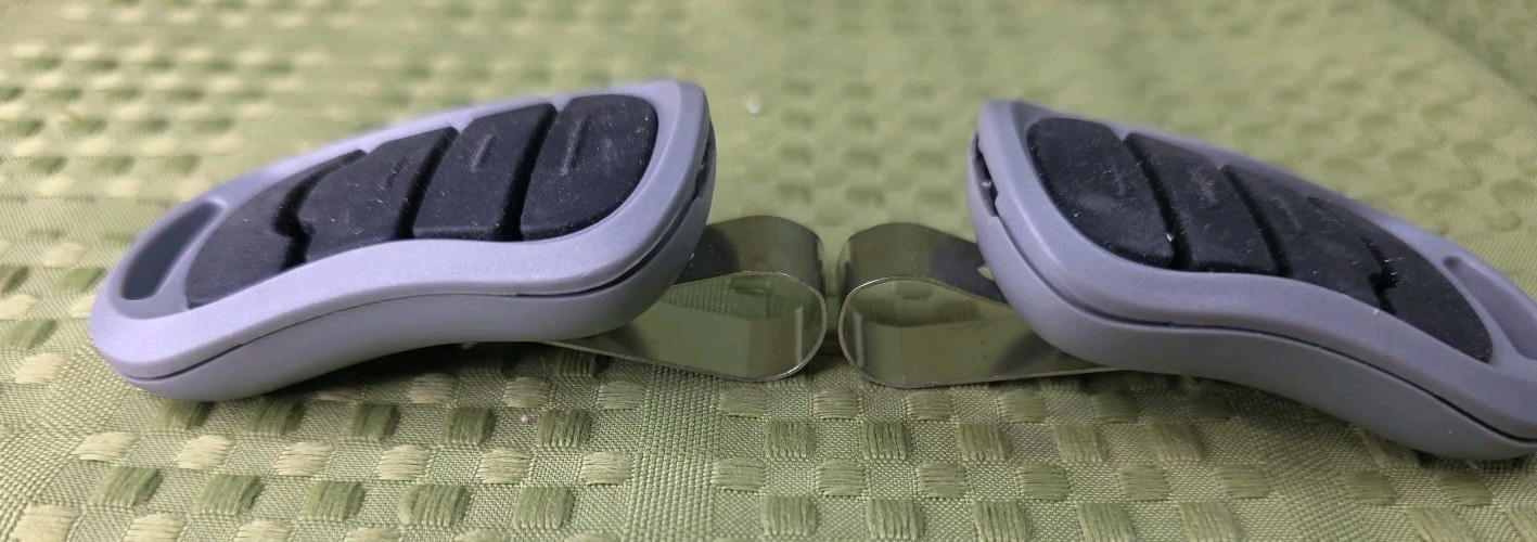 TWO For Genie GITR-3BX Three Button G3T-A Garage Gate Door Opener Visor Remote