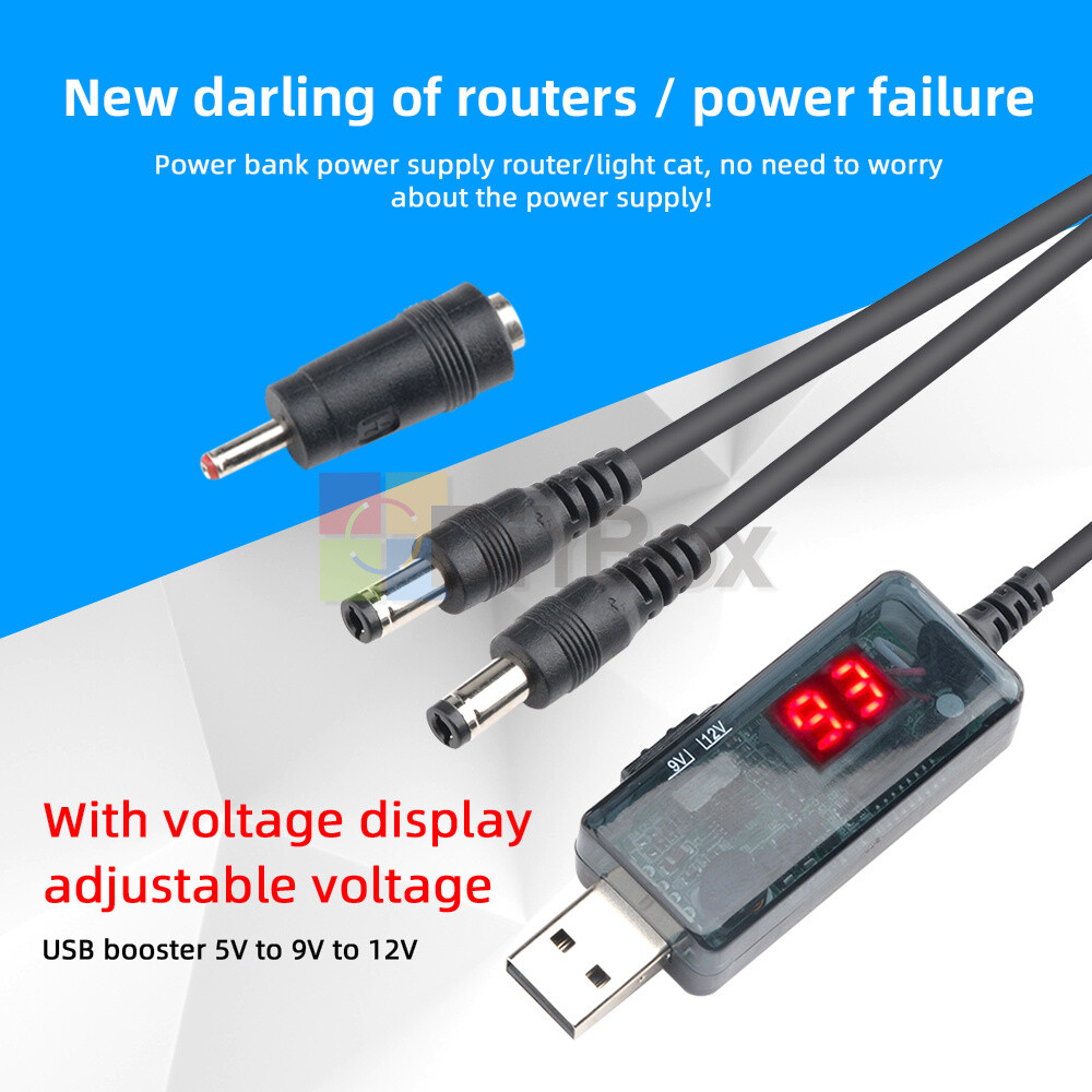 USB power boost line DC 5V to 9V 12V Step UP Voltage Adapter Cable 1A Step-up