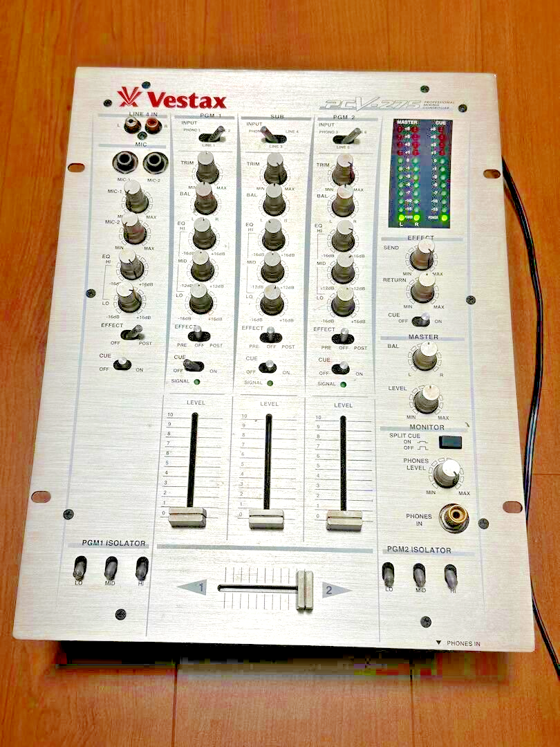 Vestax PCV-275 Professional Mixing Controller DJ Mixer 3 Channel Equalizer