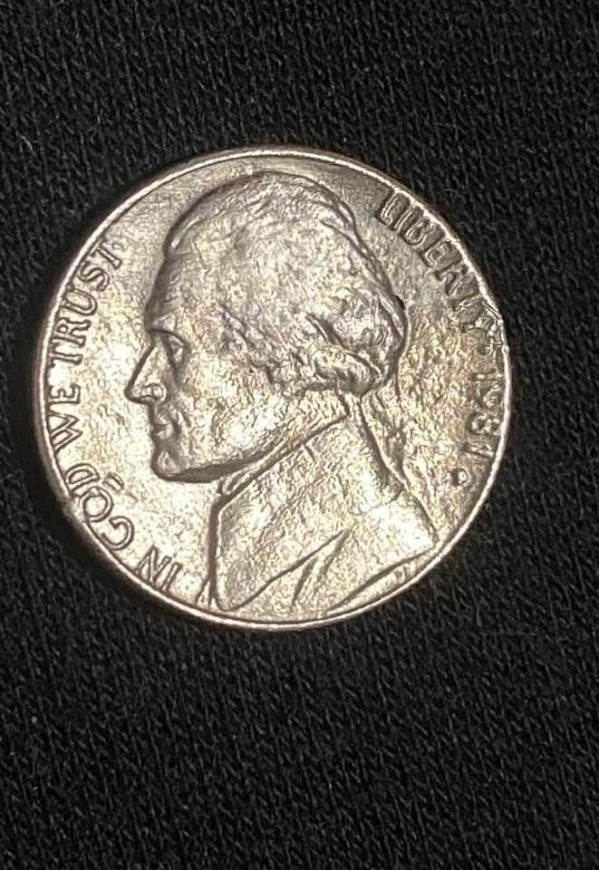 1981 P Nickel Error Mint Mark Rim Multi Errored Die Crack Filled Mint Mark RPM