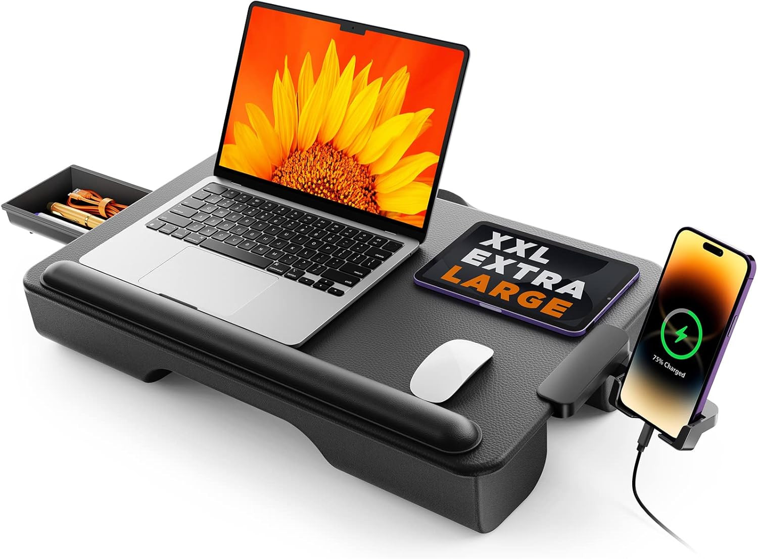 Laptop Lap Desk, Portable Laptop Desk for Bed - Fits up to 17" Laptops & Macbook