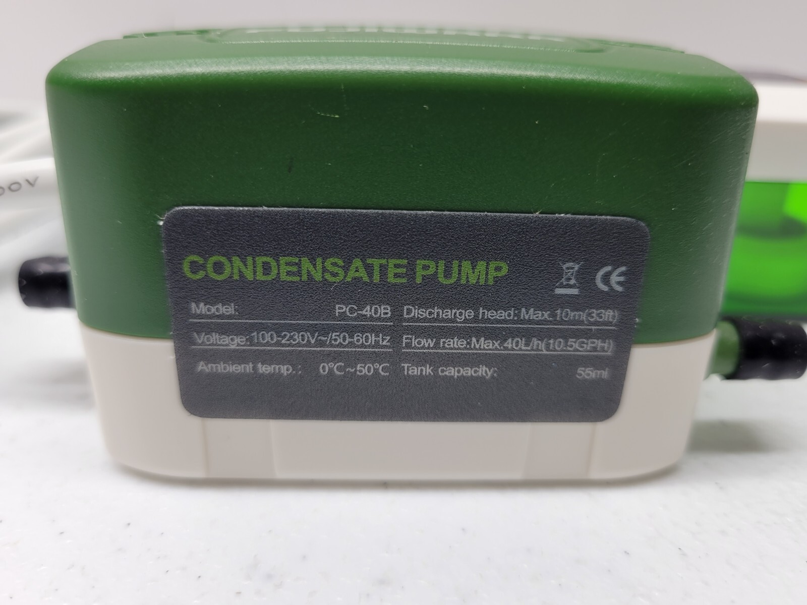 CONDENSATE PUMP MINI COMPACT DESIGN MODEL PC 40B LOW 3 WATTS FLOW RATE 10.5GPH