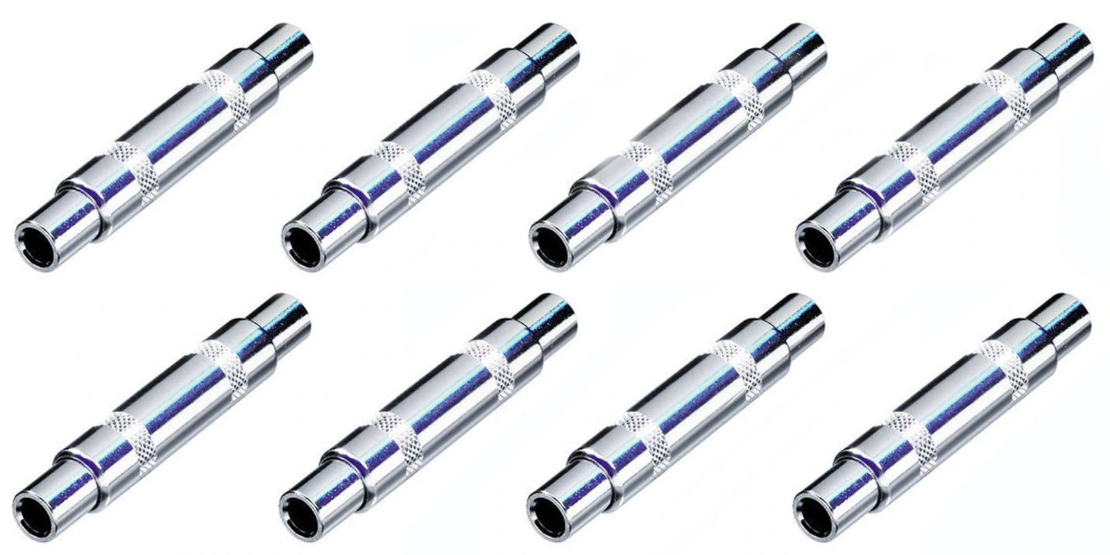 (8 PACK) REAN NYS236 1/4" Female Mono to 1/4" Female Mono Coupler / Adapter