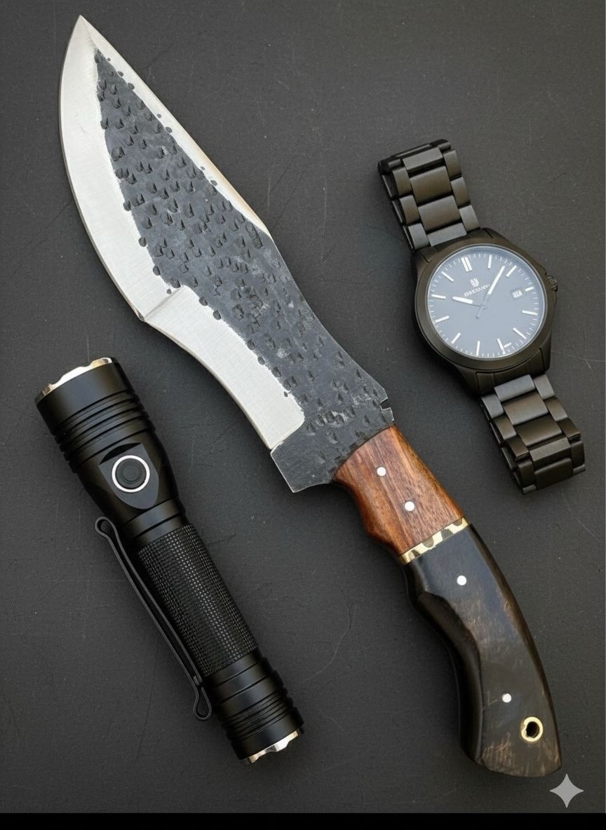 Handmade 1095 Carbon Steel Fixed Blade Hunting Knife Outdoor Tracker