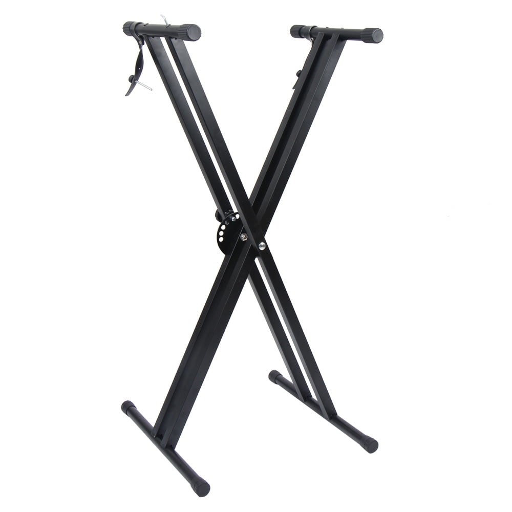 Dual-tube X-Shape Keyboard Stand Black