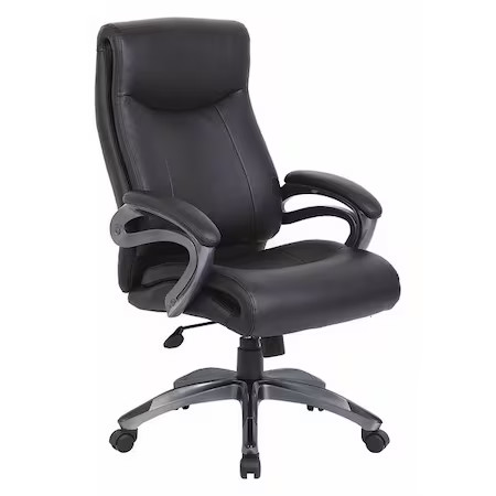 Executive Chair, High Back, Leather Seat,  452R19