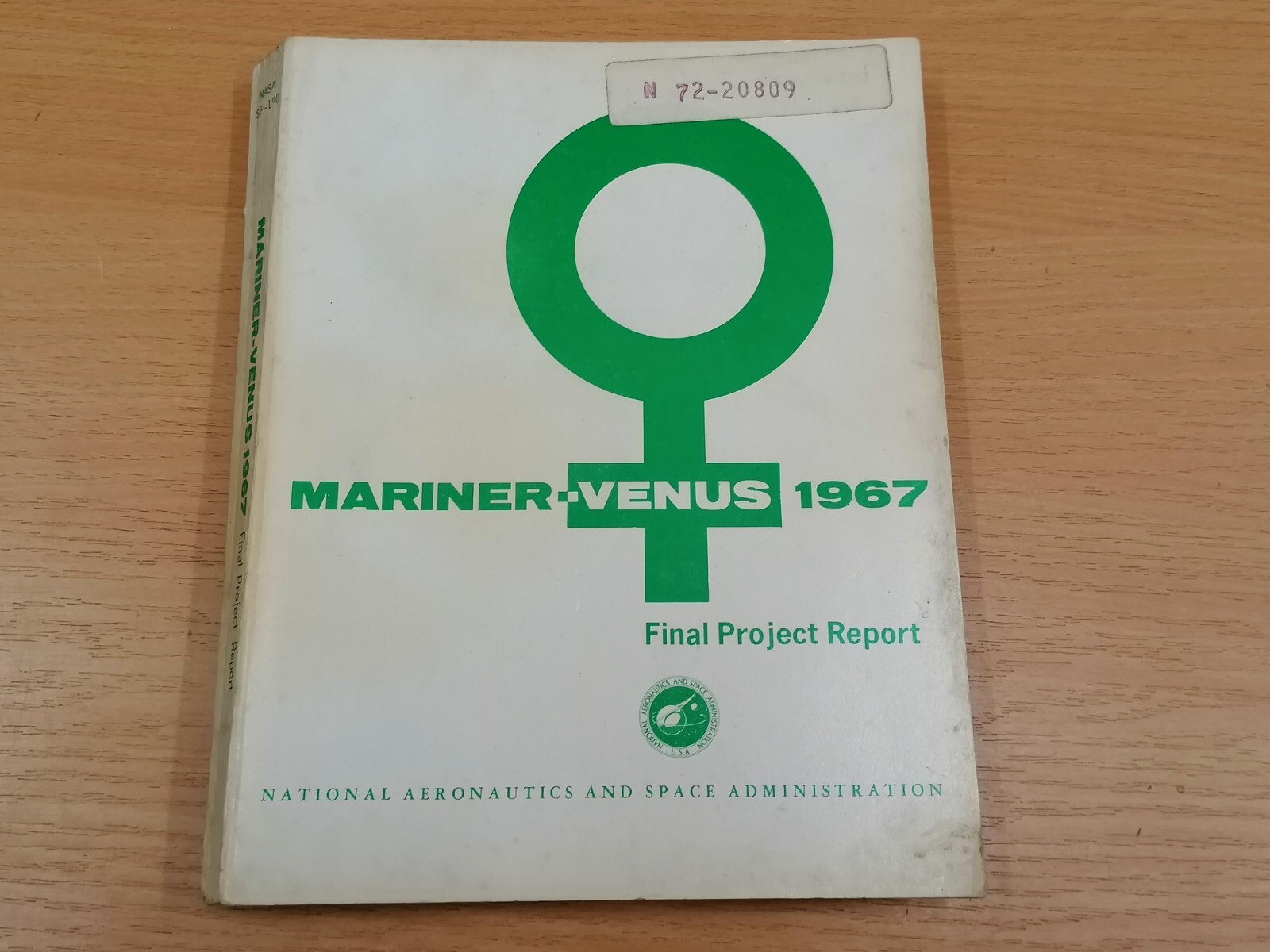 Mariner-Venus 1967 Final Project Report NASA SP-190 1971