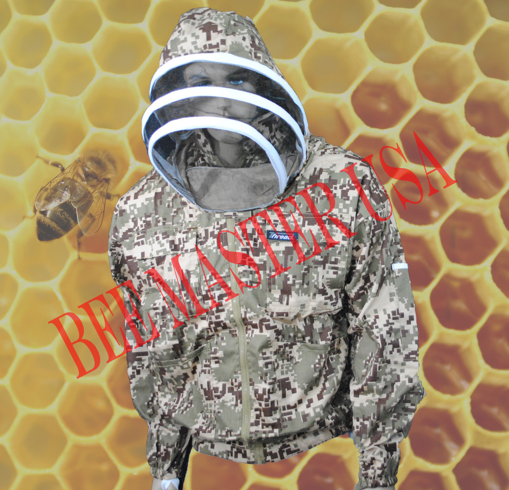 Pro's Choice Best Beekeeping Jacket Camouflage, with Free Gloves Thread(r)Brand