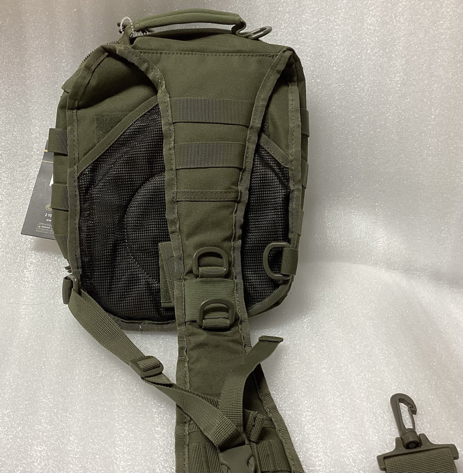 HIGHLAND TACTICAL Eagle Sling Bag - Molle Webbing Hook & Loop Patch Holder