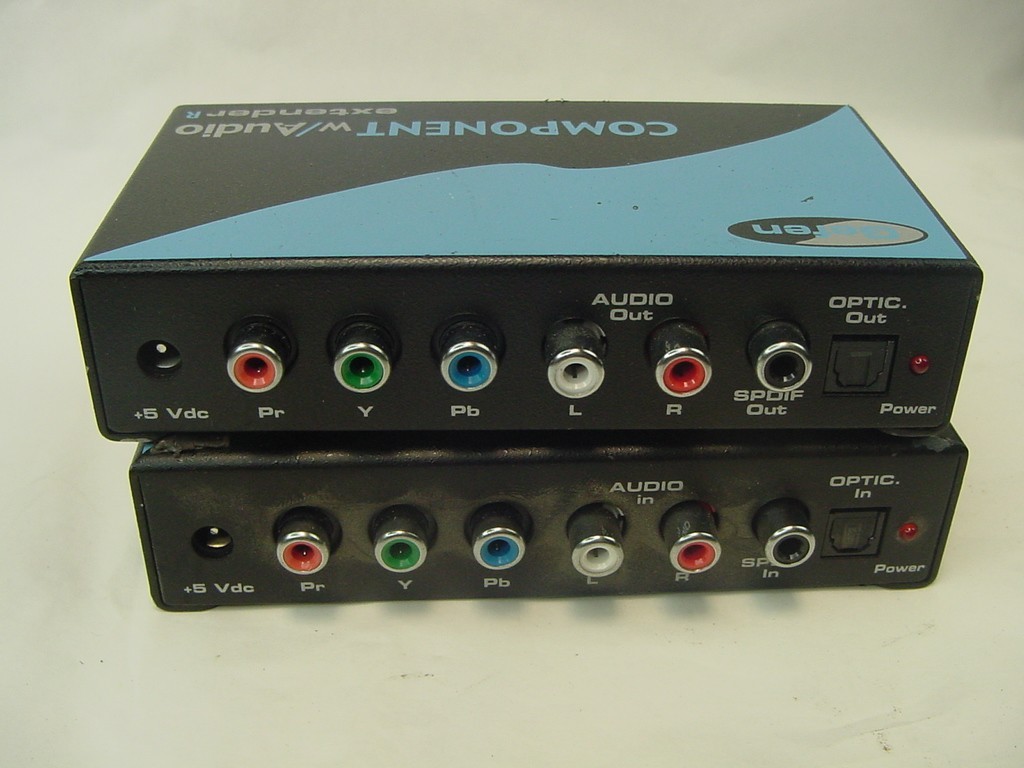 GEFEN COMPONENT w/AUDIO EXTENDER TRANSMITTER & RECEIVER - NO POWER CORDS