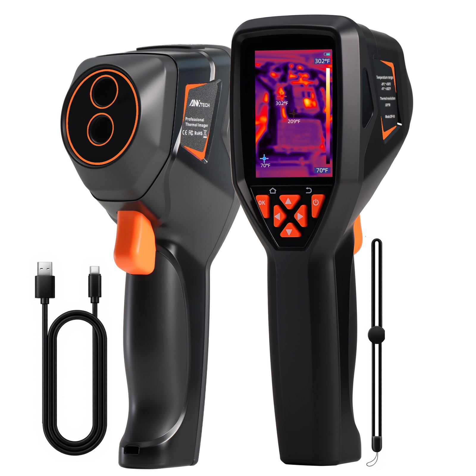 ANXTECH Infrared Thermal Imaging Camera Inspection 320x240 TISR Resolution