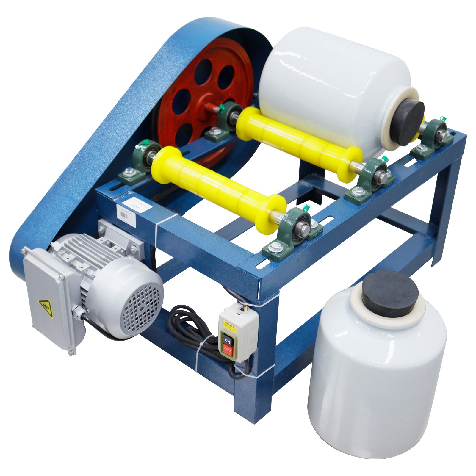Small Horizontal Lab Ball Mill Grinder 220V Full Rubber Roller Jar Mill Machine
