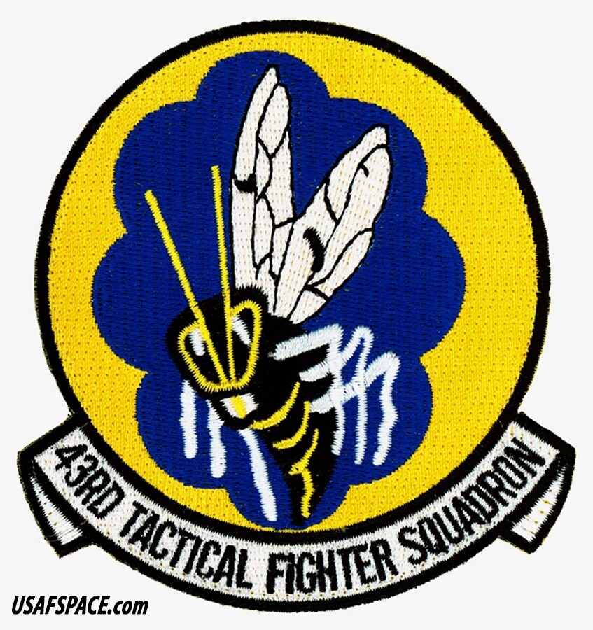 USAF 43RD FIGHTER SQ -43 FS- F-15 -Tyndall AFB, FL- VEL HERITAGE PATCH