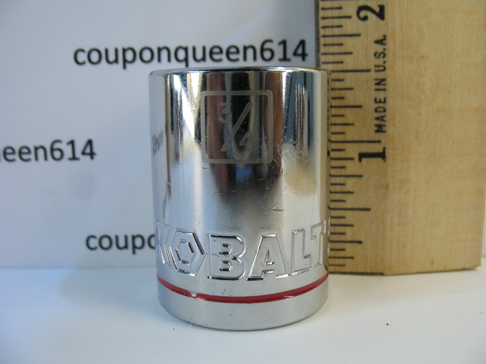 Kobalt 81978-0622, 1/2" Drive 8-Point 3/4" Shallow Socket SAE - Brand New