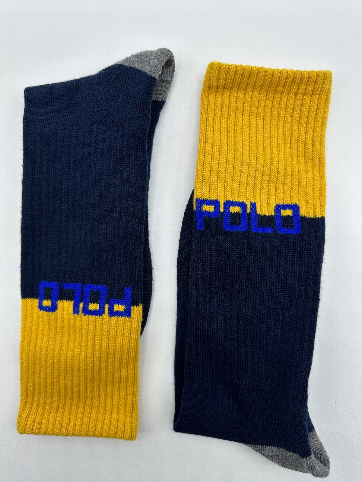 NEW ONE PAIR NO TAG POLO RALPH LAUREN MENS CREW SPORT SOCKS SIZE 7-12 POLYESTER