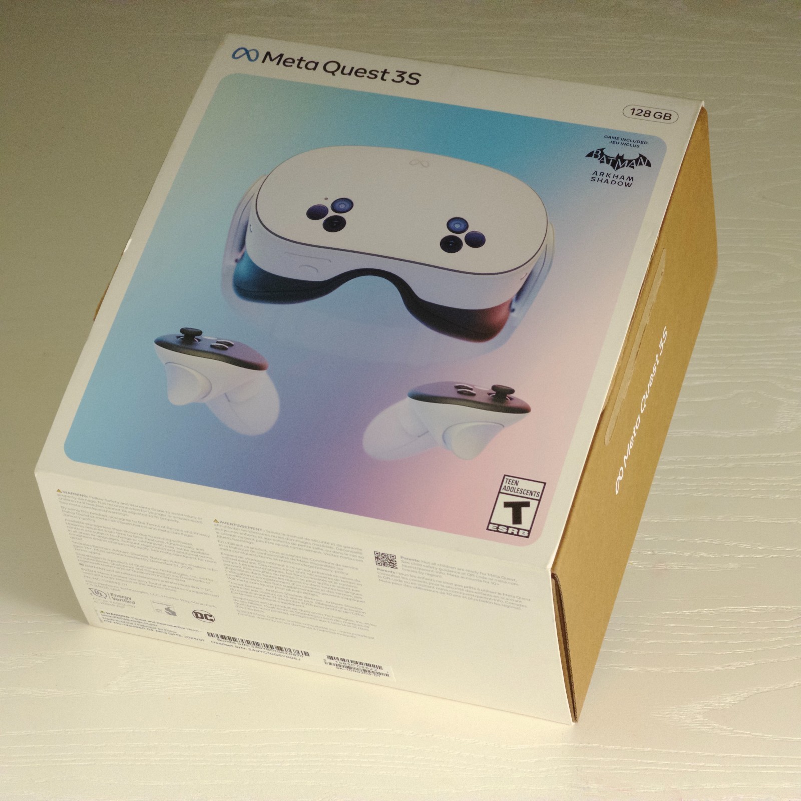 Meta Quest 3S 128GB VR Headset with Controllers White - Batman Arkham Shadow ver