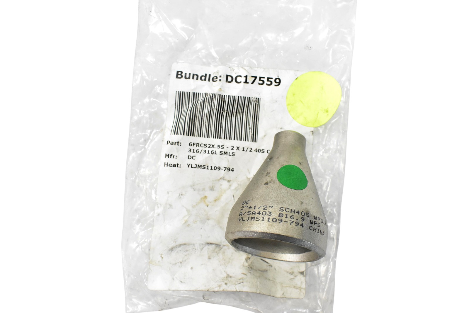 DC Reducer 2 In Stainless Steel Unfinished Corrosion Resistant 316/316L China