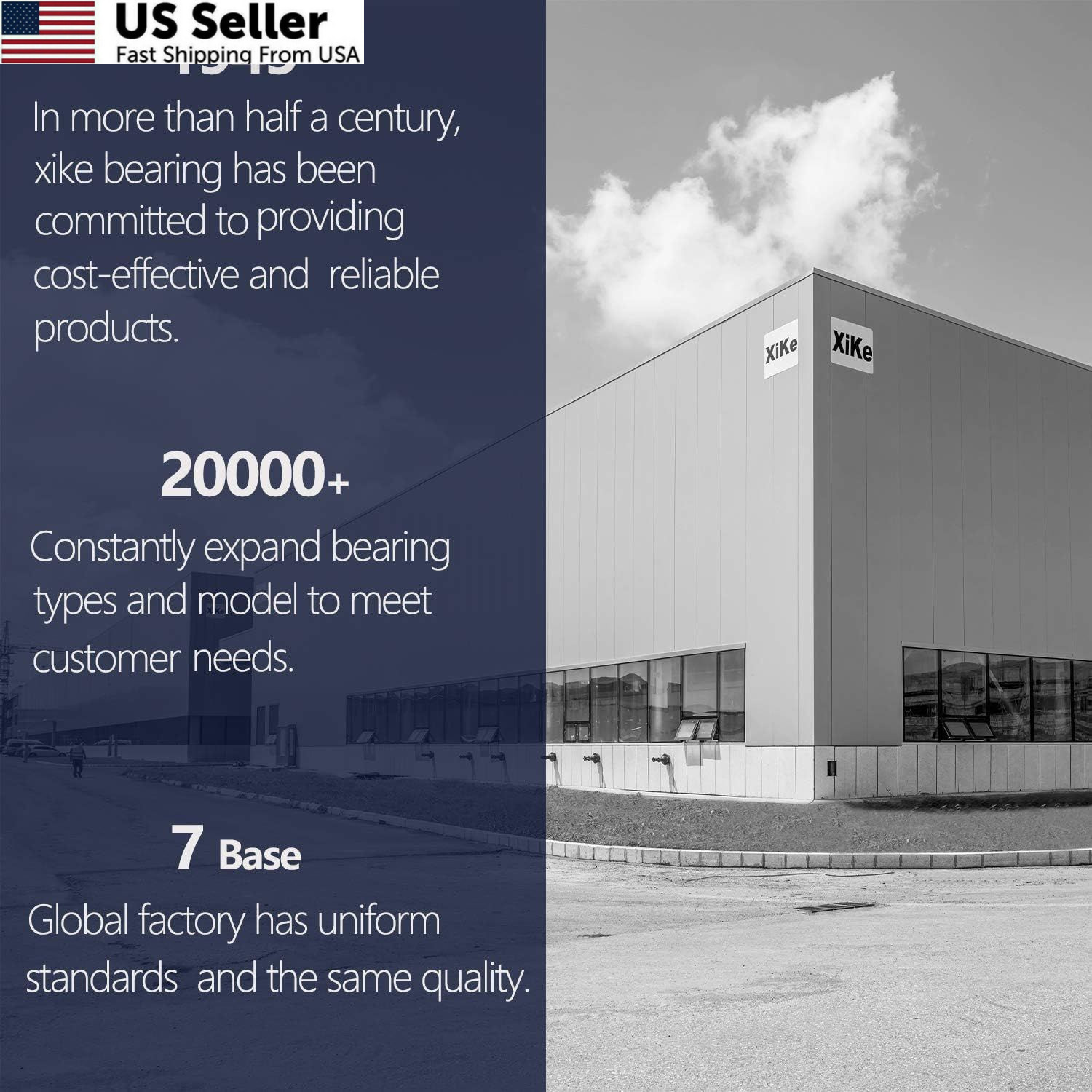 XiKe 2" Nylon Garage Door Roller 4" Stem 16*7FT DR (rollers+hardware), Black
