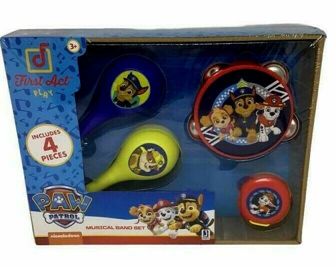Paw Patrol Musical Band Set 4 Pieces Nickelodeon Maracas Castanet Tambourine NEW