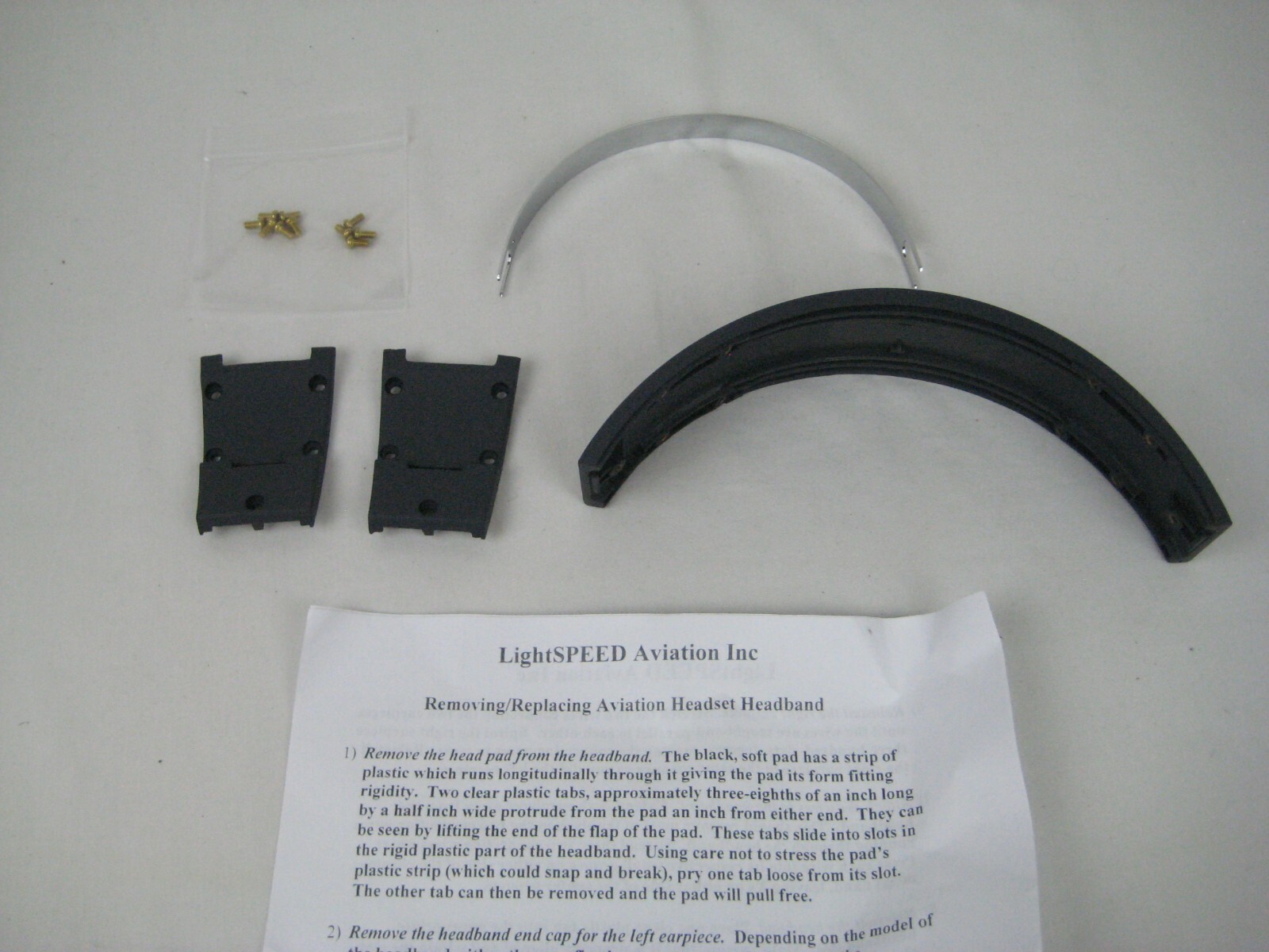 Factory Lightspeed 15XL, 20XL, 25XL  repair replacement parts Black Headband