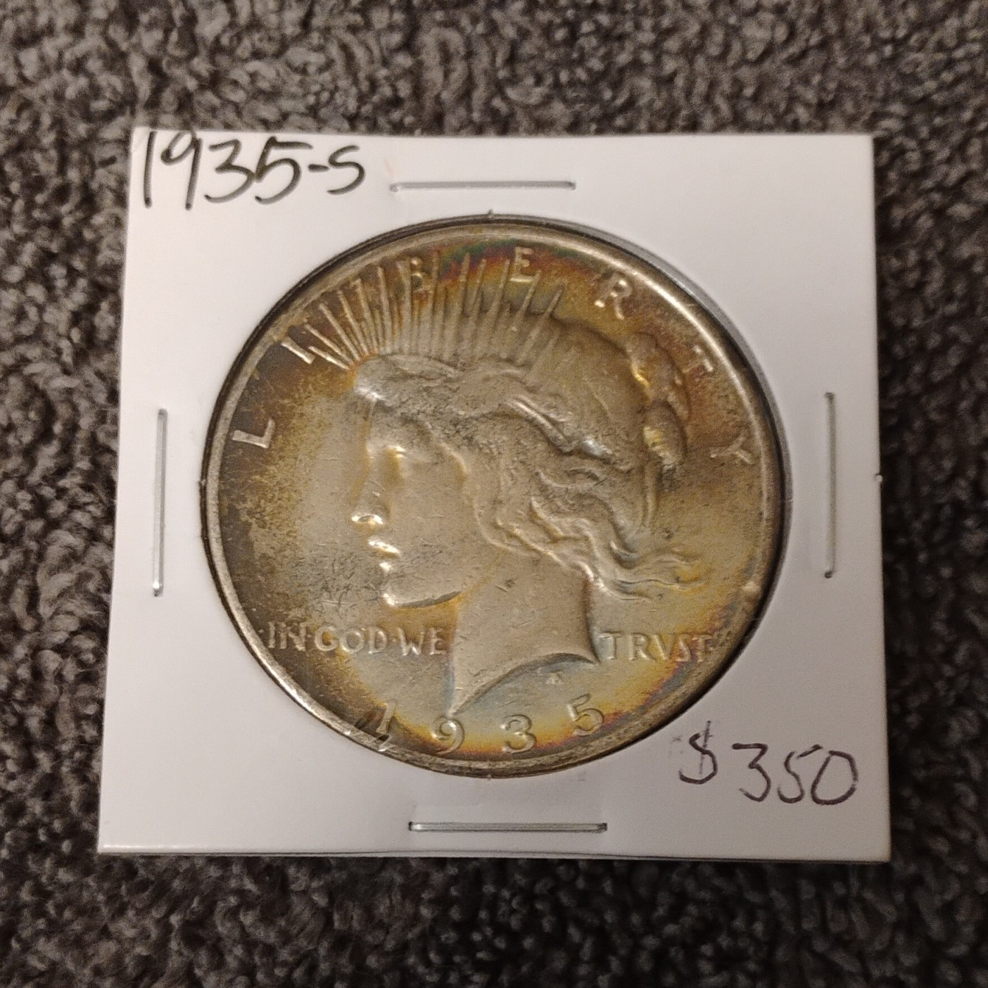 1935-S Peace Dollar $1 Silver Coin San Francisco Mint