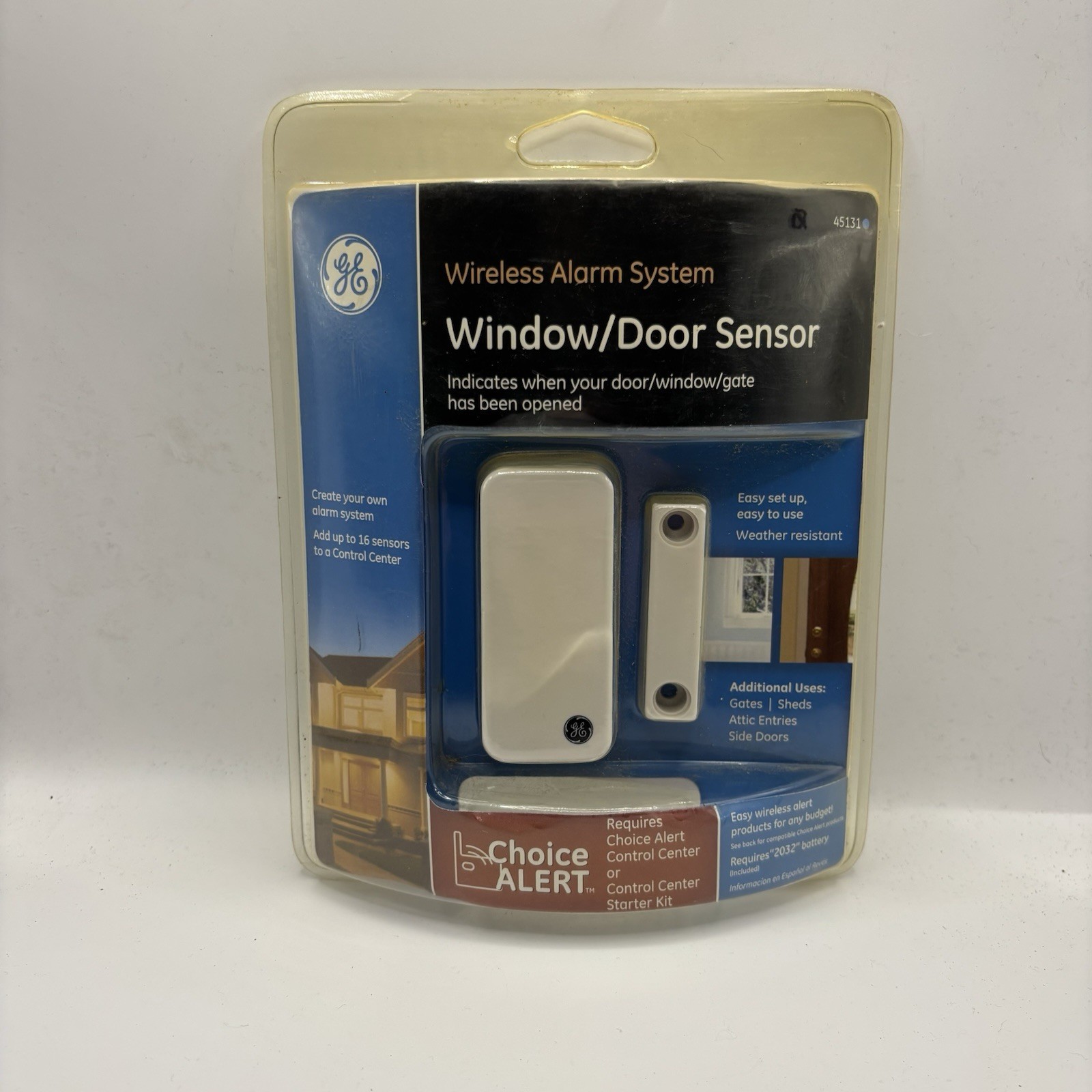 GE Choice Alert, Wireless Alarm System - Window / Door Sensor #45131, New Sealed