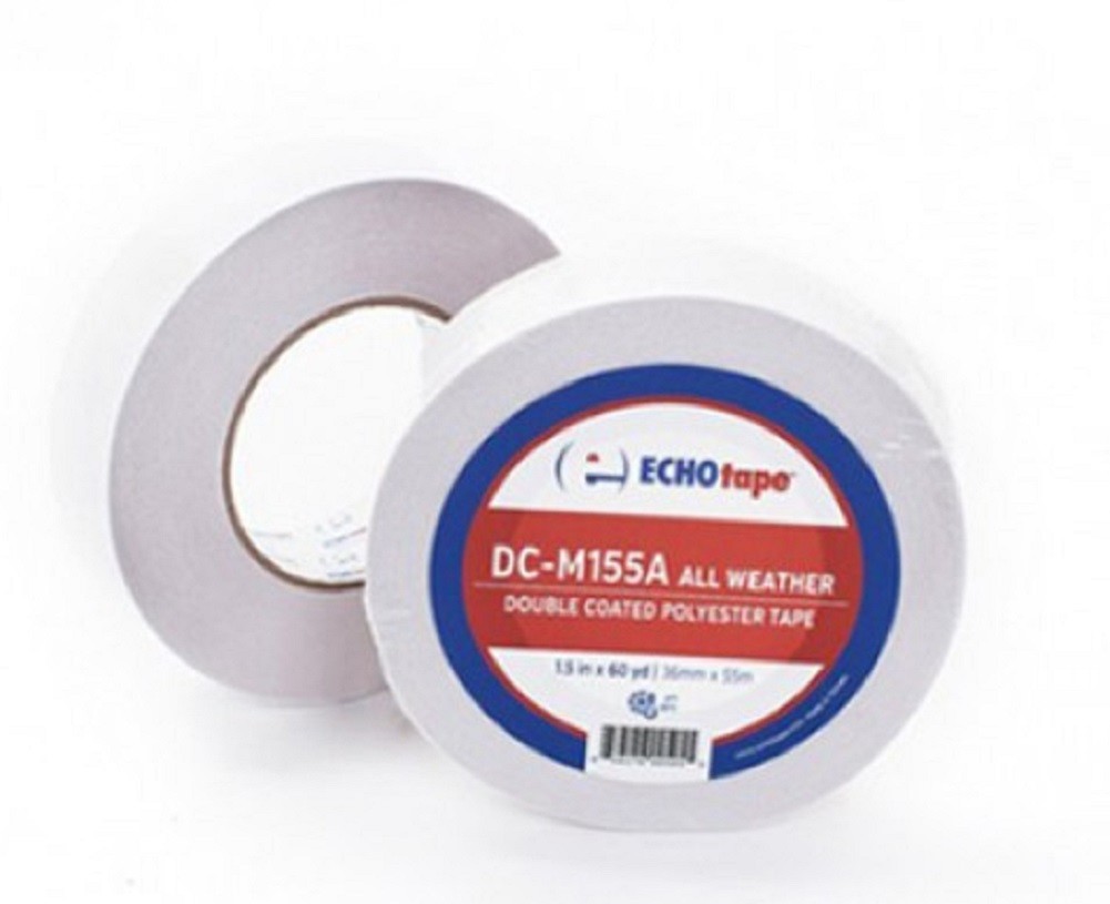 ECHO Double Sided Tape DC-M155A Hot Cold Weather Polyester Tape 1.5'' x 60 Yards