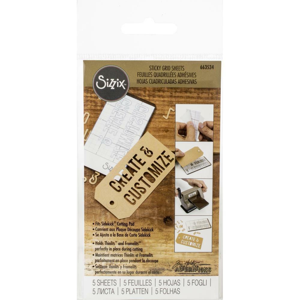 Sizzix Accessory - Sticky Grid Sheets 2 5/8 x 4 5/8, 663534 by: Tim Holtz