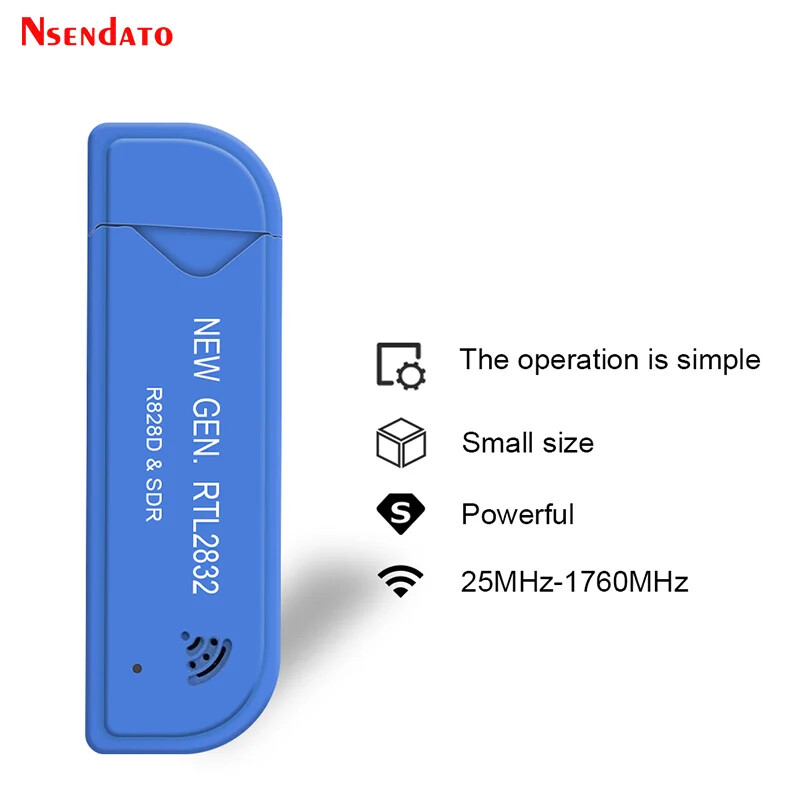 RTL2832U & R828D SDR USB2.0 TV Stick Tuner 25-1760MHz FM SDR TV Receiver Dongle