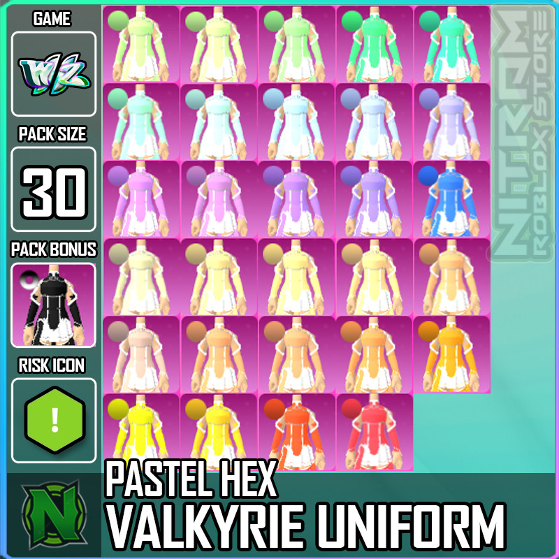 World Zero WZ - 30 PACK - PASTEL HEX - VALKYRIE UNIFORM - PACKBONUS: FFADED