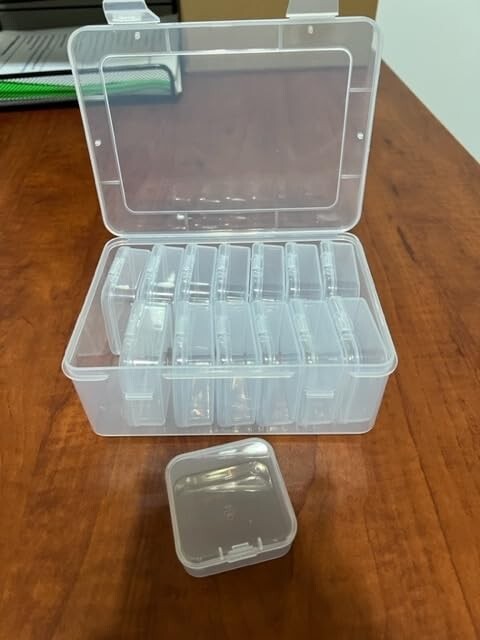 Premium Craft Organizers and Storage Containers, 15 Pack 2.13"L x 2.13"W x 0.79"