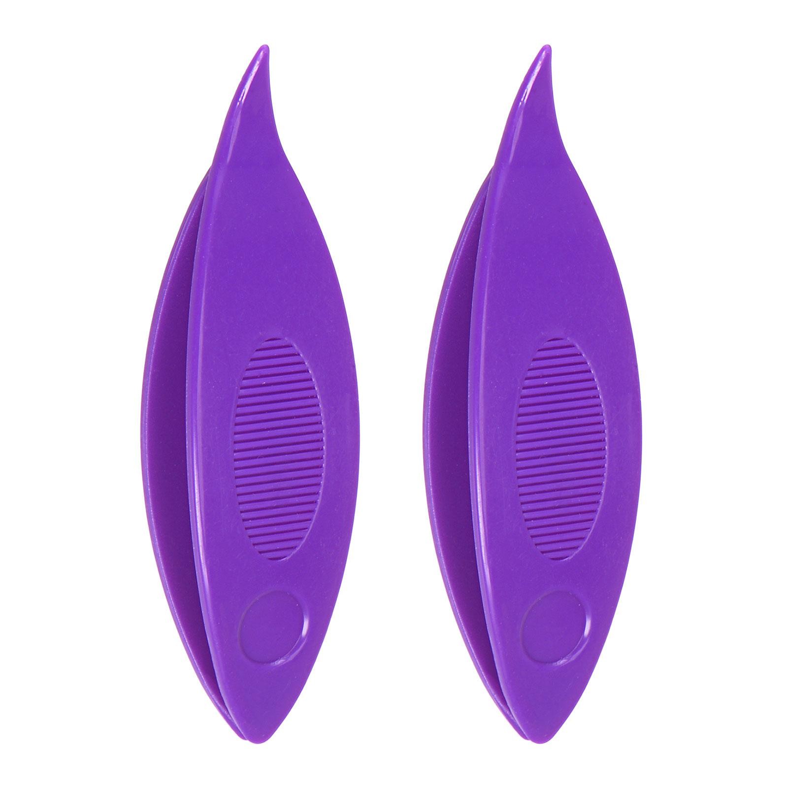 2pcs Tatting Shuttles 63x17x10mm Colorful Plastic Shuttles Supplies, Purple