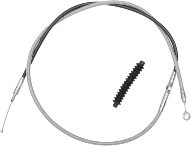Drag Specialties Braided Clutch Cable 70-11/16" Clear Coated #211874
