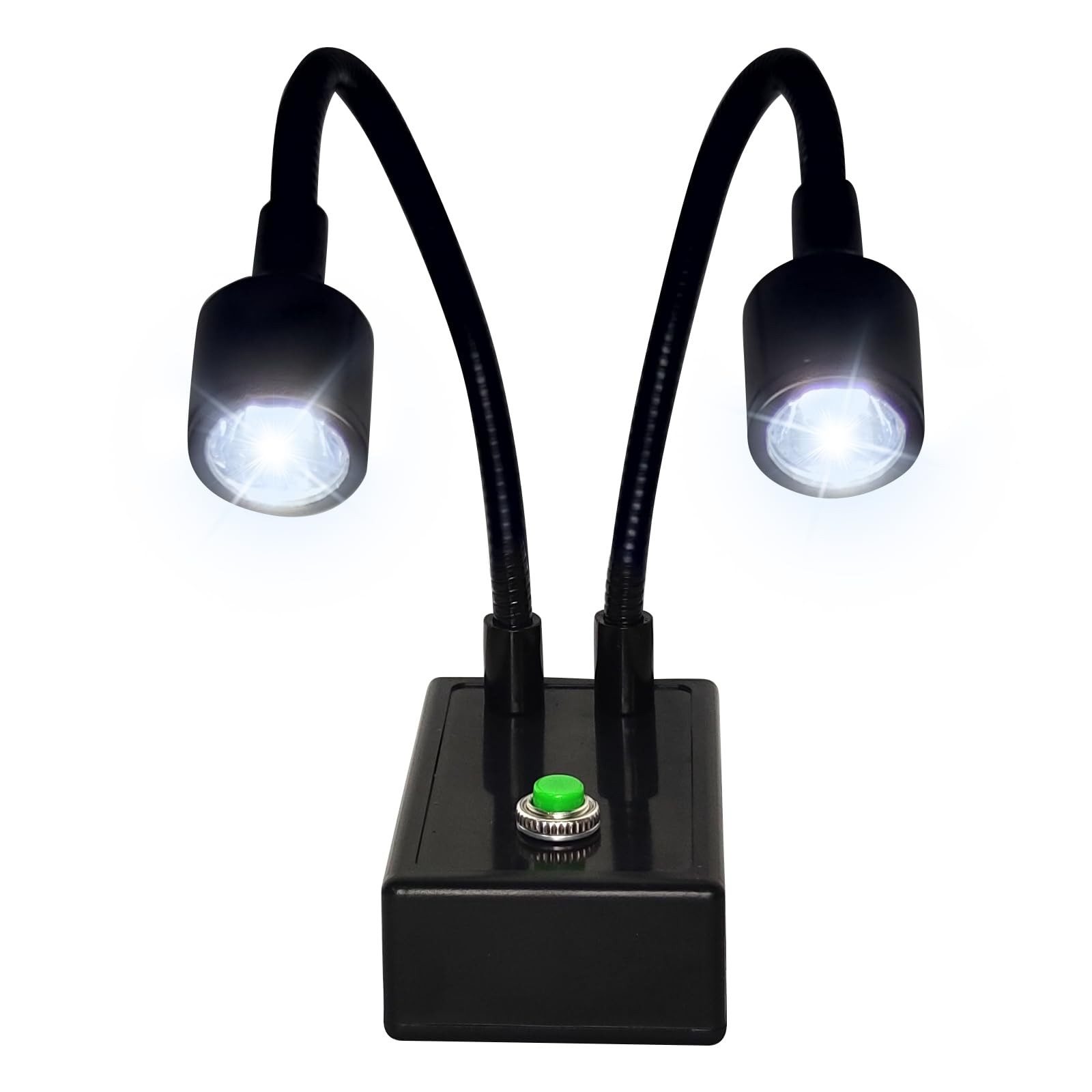 Microscope Articulated Arm Stand Gooseneck Light Set, Dual Gooseneck Spot Lig...