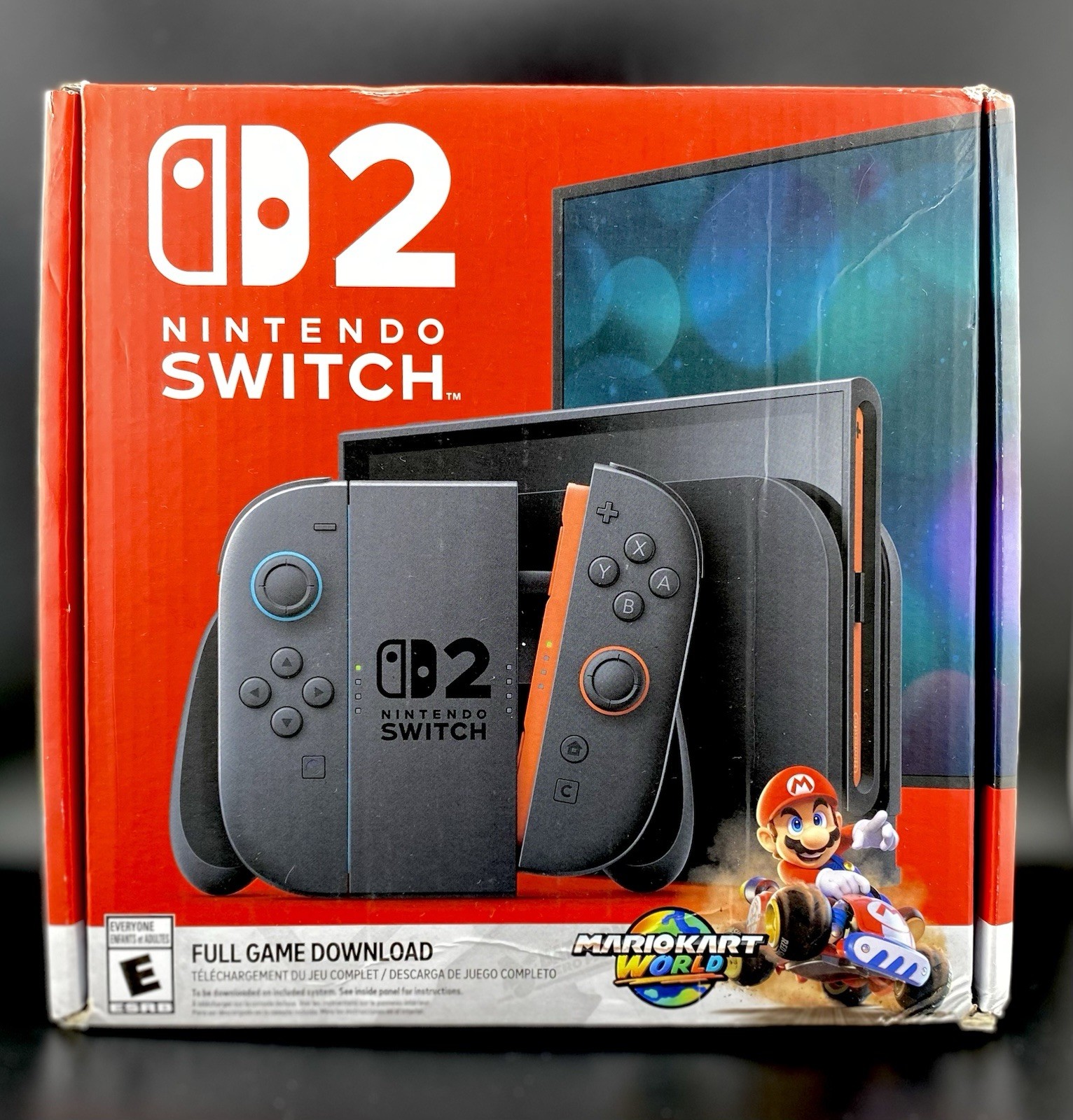 Nintendo Switch 2 Mario Kart Bundle Empty Box ONLY!! No Game! Sticker (damaged)