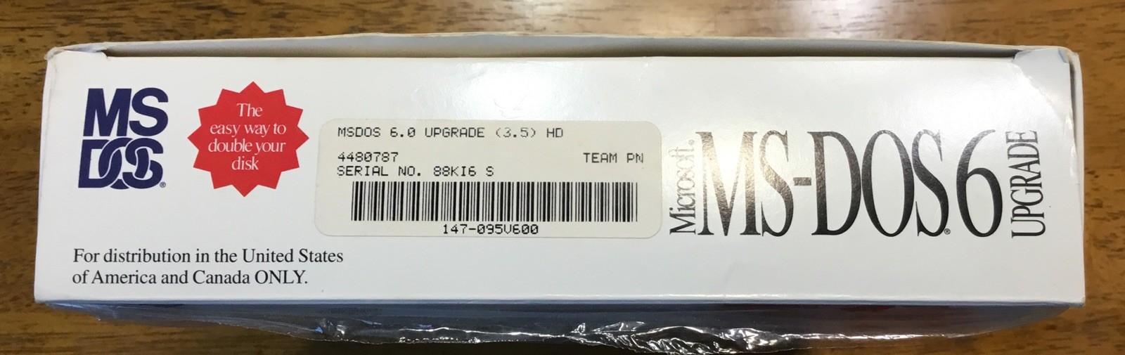 Microsoft MS-DOS 6.2 Step-UP Upgrade from MS-DOS 6.0 to 6.2