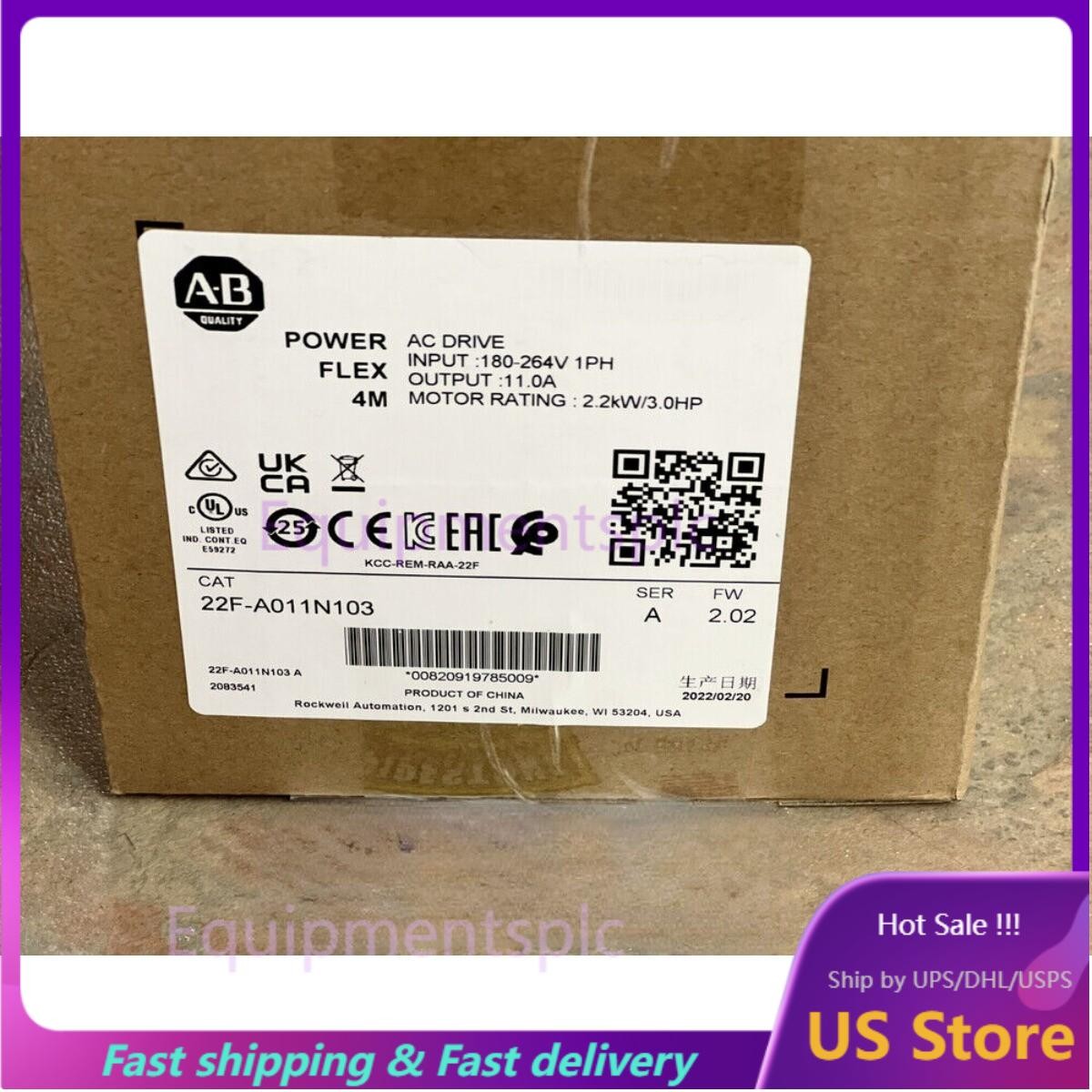 AB 22F-A011N103 AC Drive New Factory Sealed 22F-A011N103 Fast Ship US Free Tax