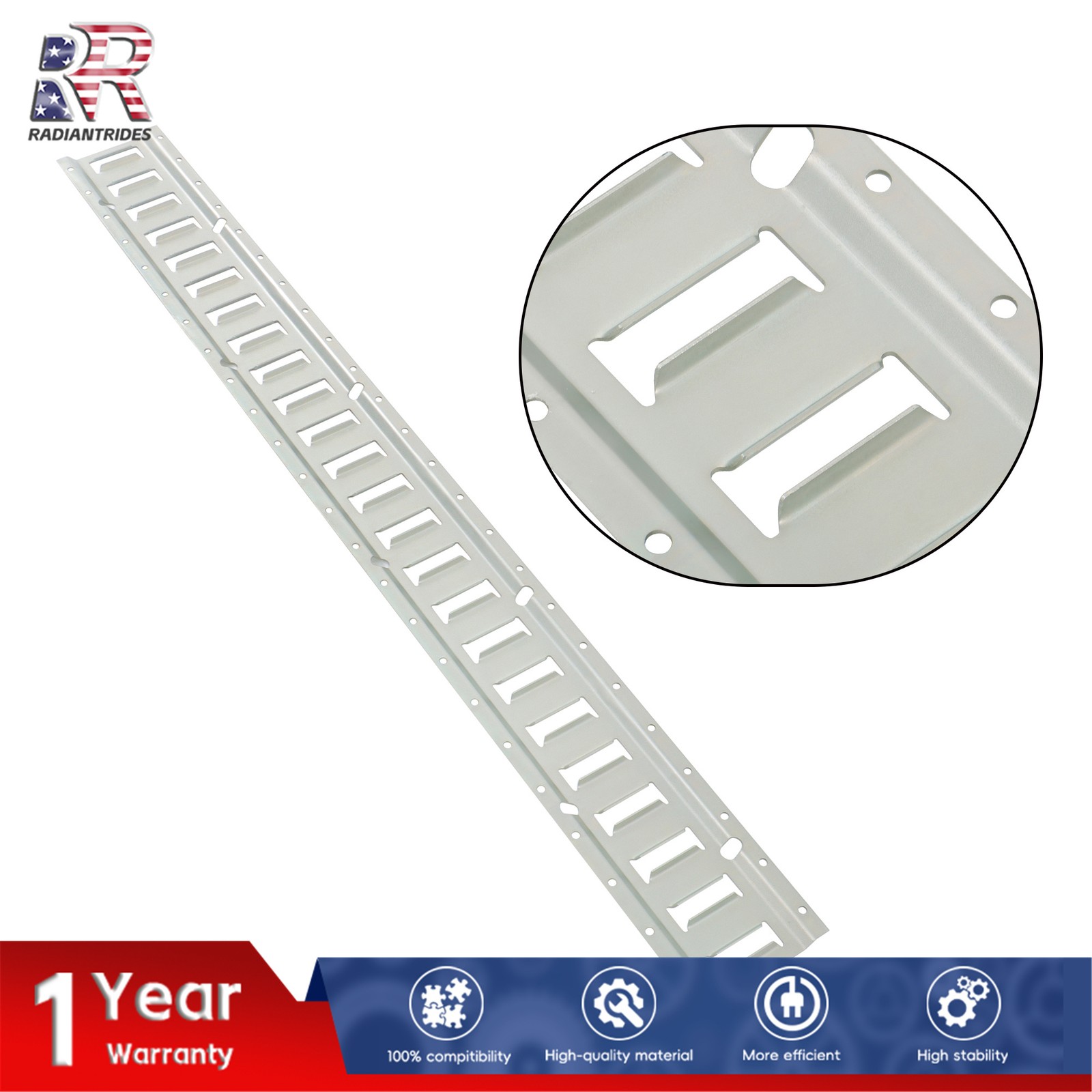 Horizontal Silver E Track Rails 4 Pack 4 Foot Fit For Enclosed Cargo Trailer