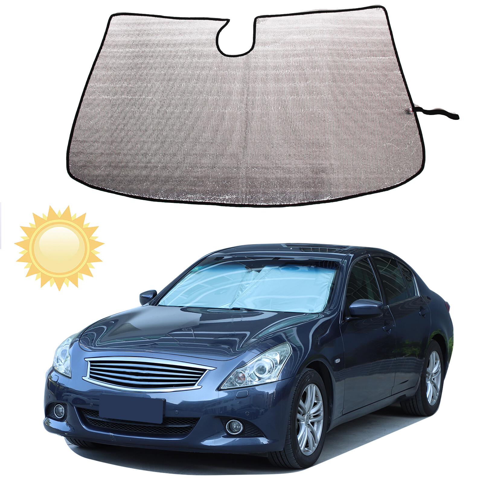 Custom Fits 2007-2013 Infiniti G25 G37 windshield Sun Shade Dash UV Protection