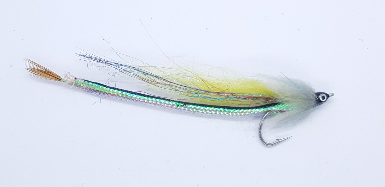 Grey Mylar Sandeel Saltwater Fishing Flies Bass Sea Trout Fly/Lure Sz6 Weighted