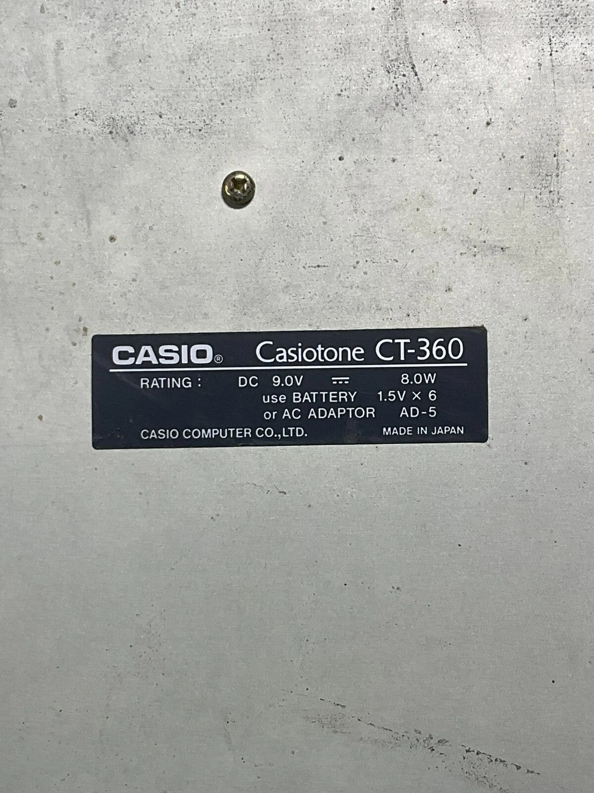 Casio CT-360 Casiotone PCM Synthesizer Keyboard Used