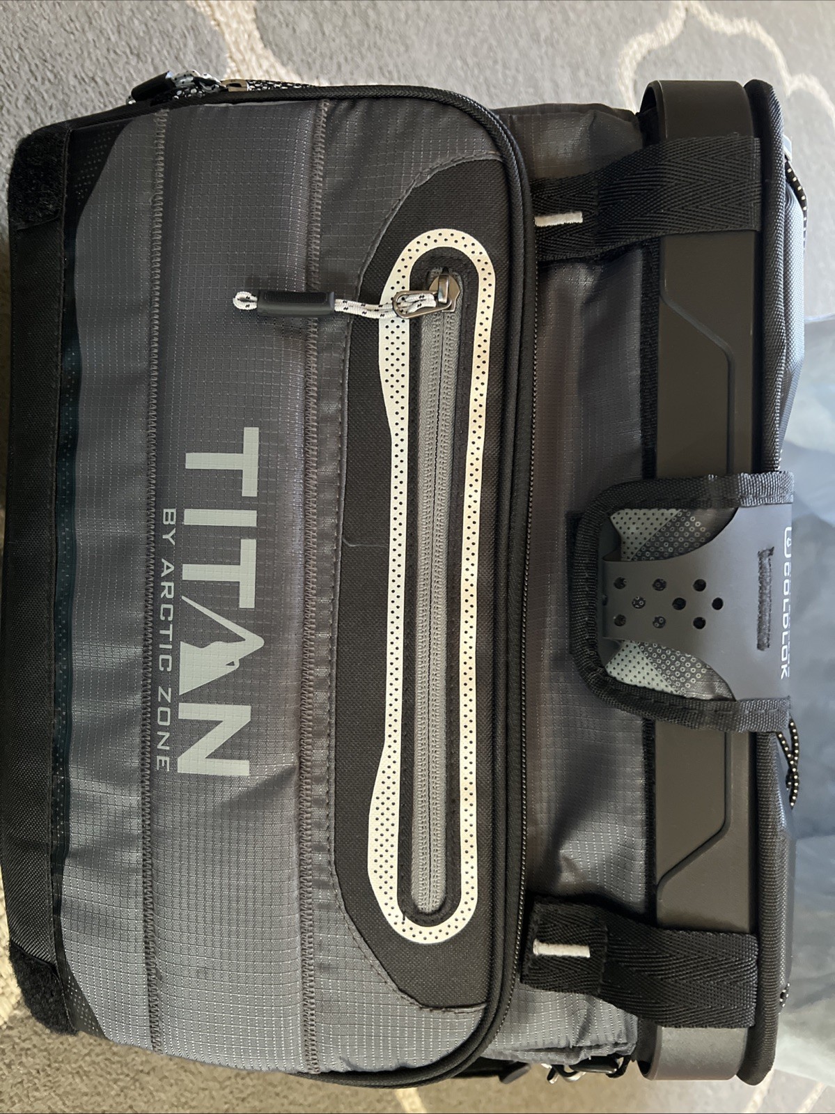 Titan Arctic Zone 40 Can Capacity Zipperless Cooler Collapsible Gray Black New