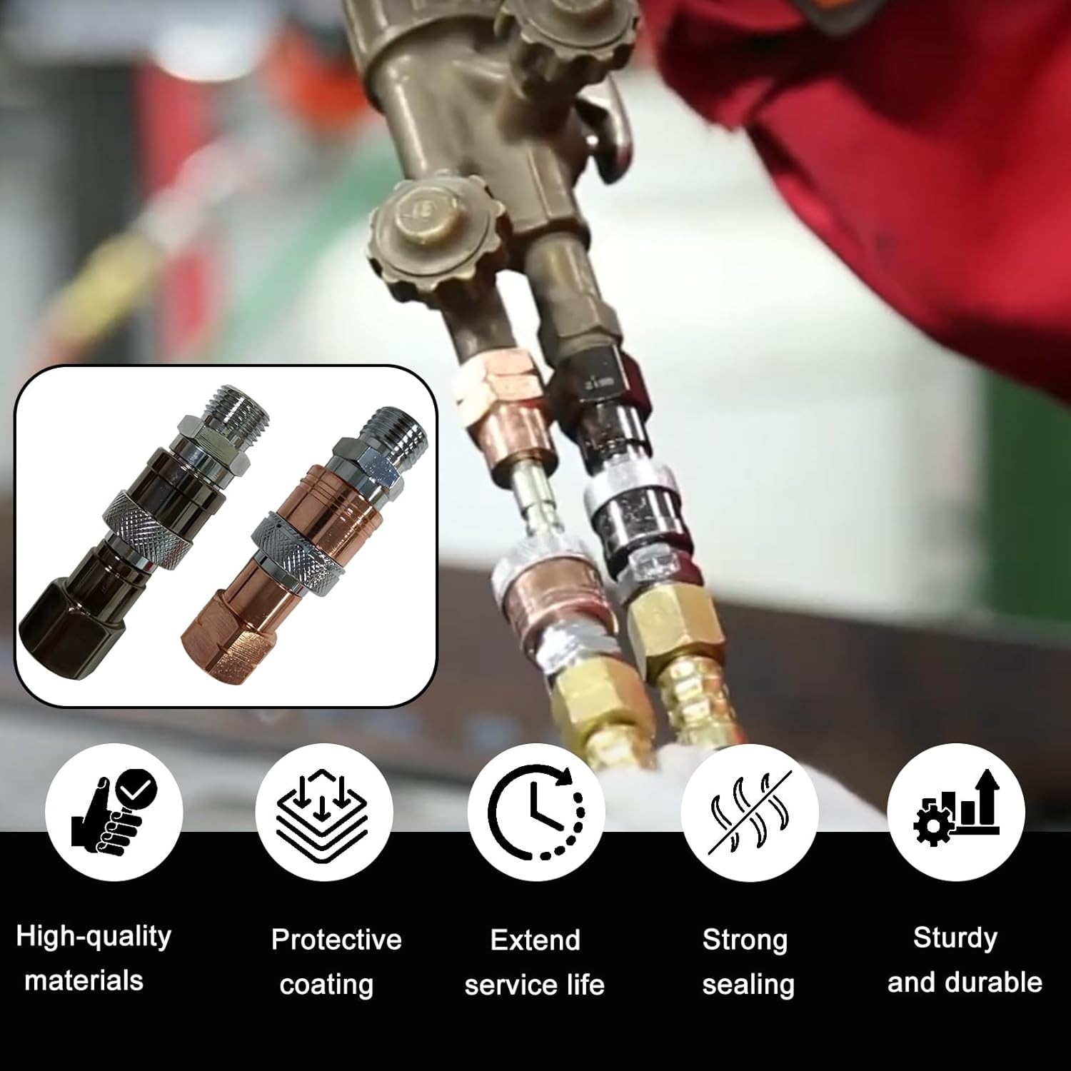 Upgraded Oxy Acetylene Quick Connects,Quick Connect Hose Fittings,Cutting Tor...