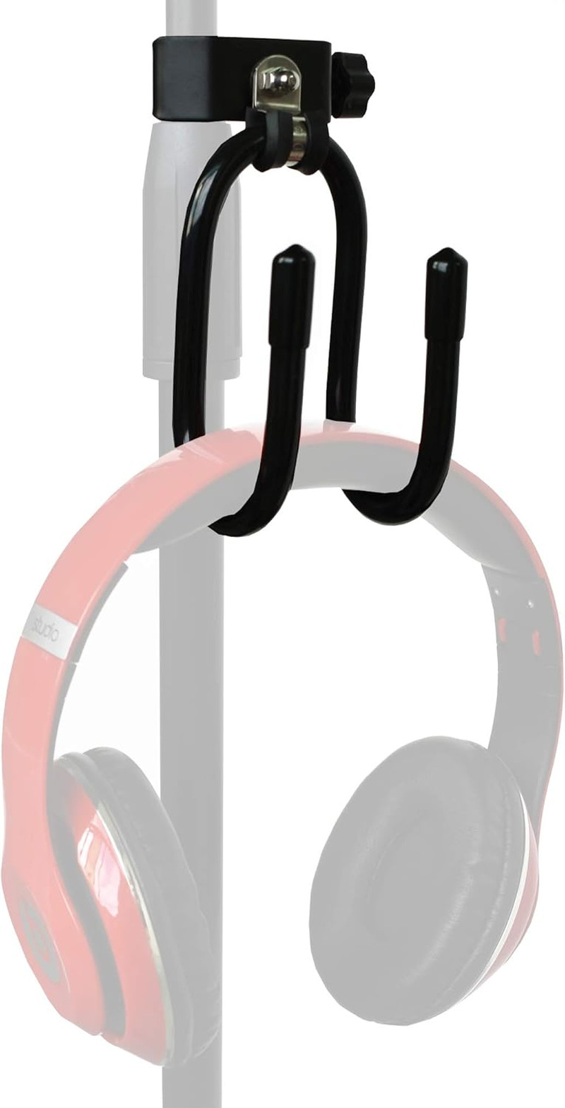 Microphone Stand Clamp-On Studio Headphone Hanger Holder Hook Rack for Headphone
