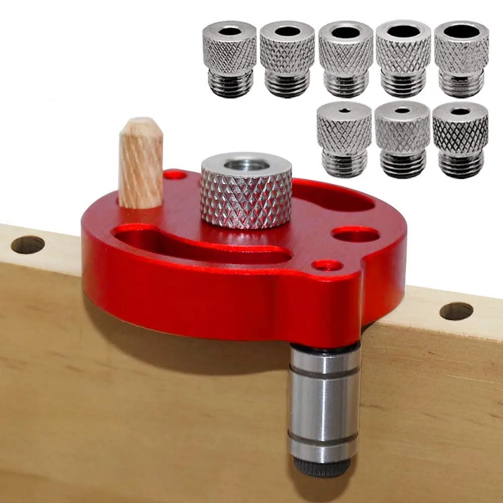 3-10mm Dowel Jig Kit Self Centering Drill Guide Woodworking Hole Locator US