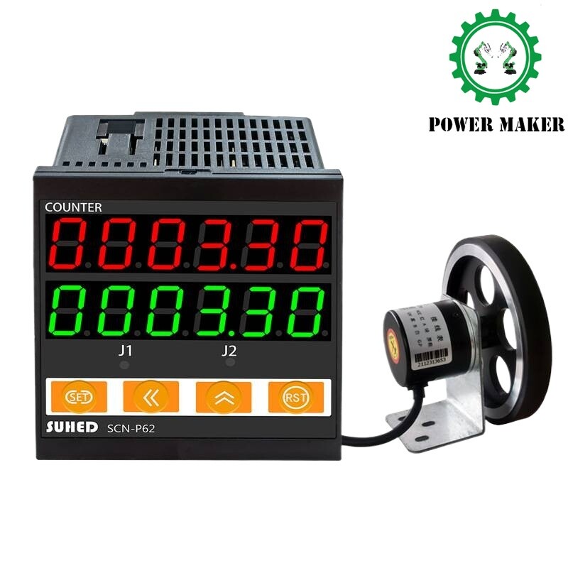 Meter Counter Rotary Encoder Wheel Roll Digital Electronic Length Measure New