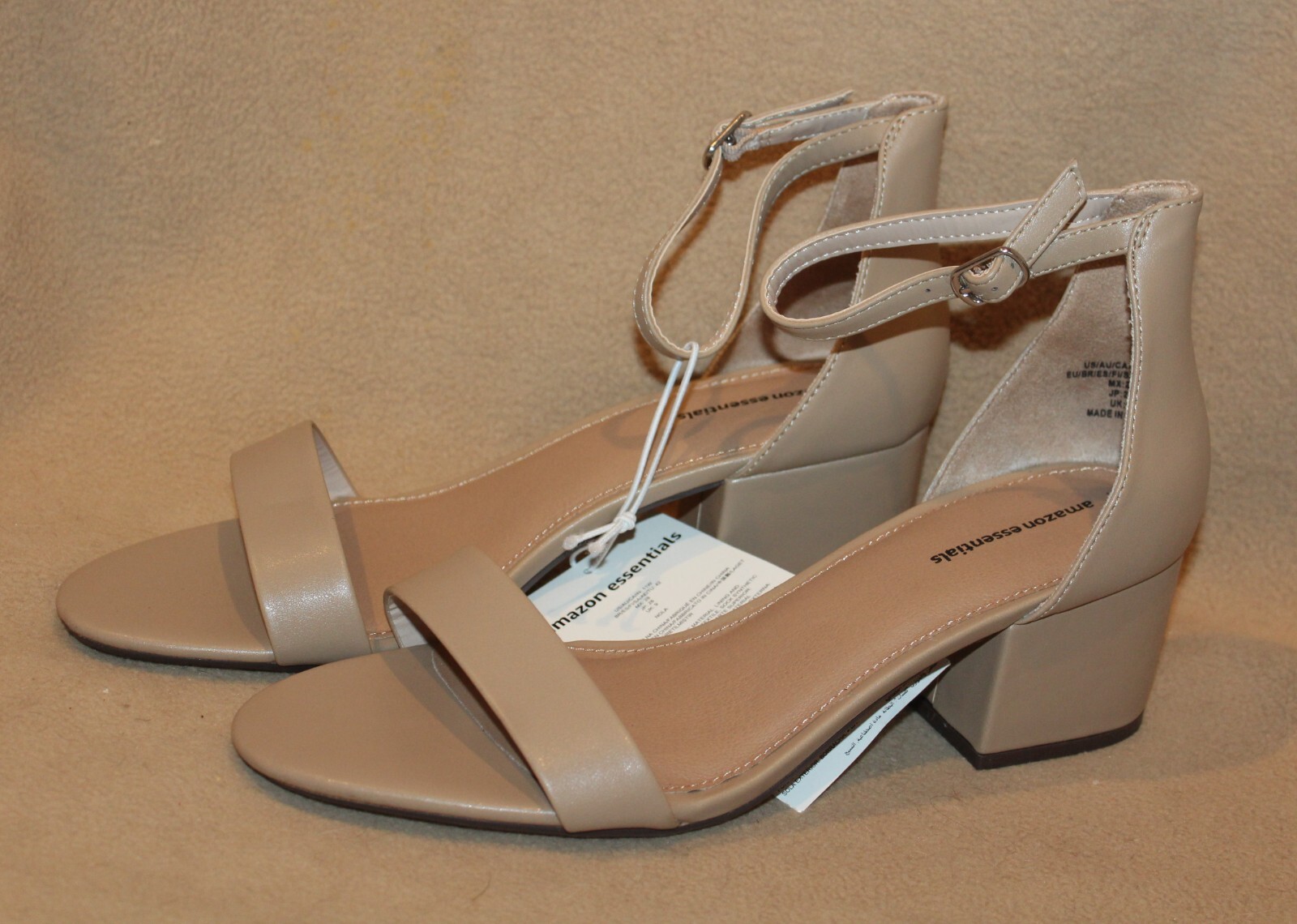 Amazon Essentials Nola Women's Heeled Sandals Beige 12W