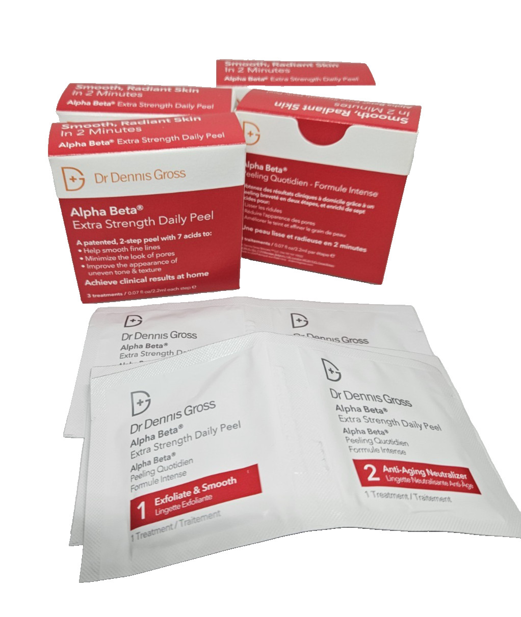 Dr Dennis Gross Alpha Beta Xtra Strength Daily Peel Step1 & 2-15 Duos (PLZ READ)